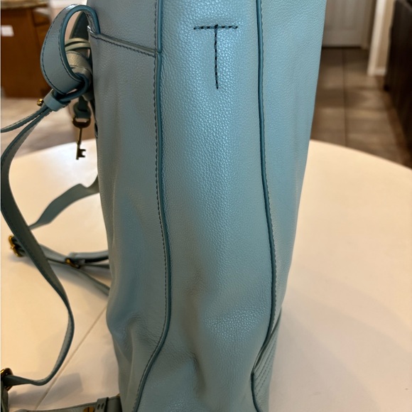 Fossil Elina Dusty Blue Convertible Leather Backpack - Picture 4 of 6
